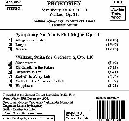 Symphony No. 6 / Waltzes Op. 110 image number null
