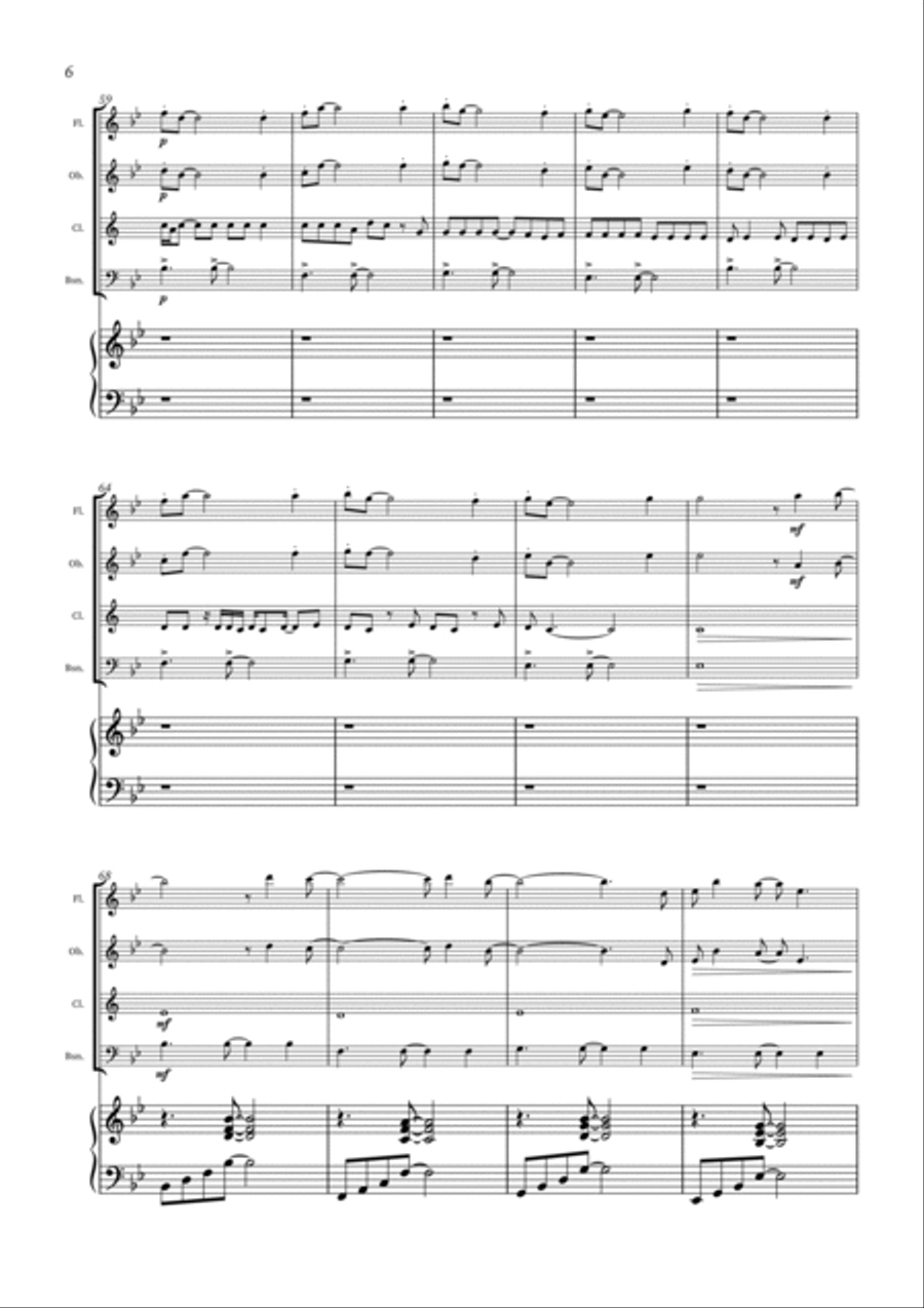 All Too Well Woodwind Quartet scores gallery preview page 6
