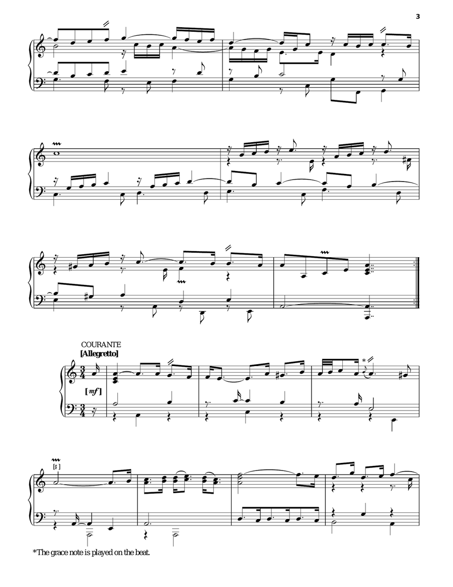 Suite No. 4 In A Minor Suite No. 4 In A Minor Piano Solo scores gallery preview page 3