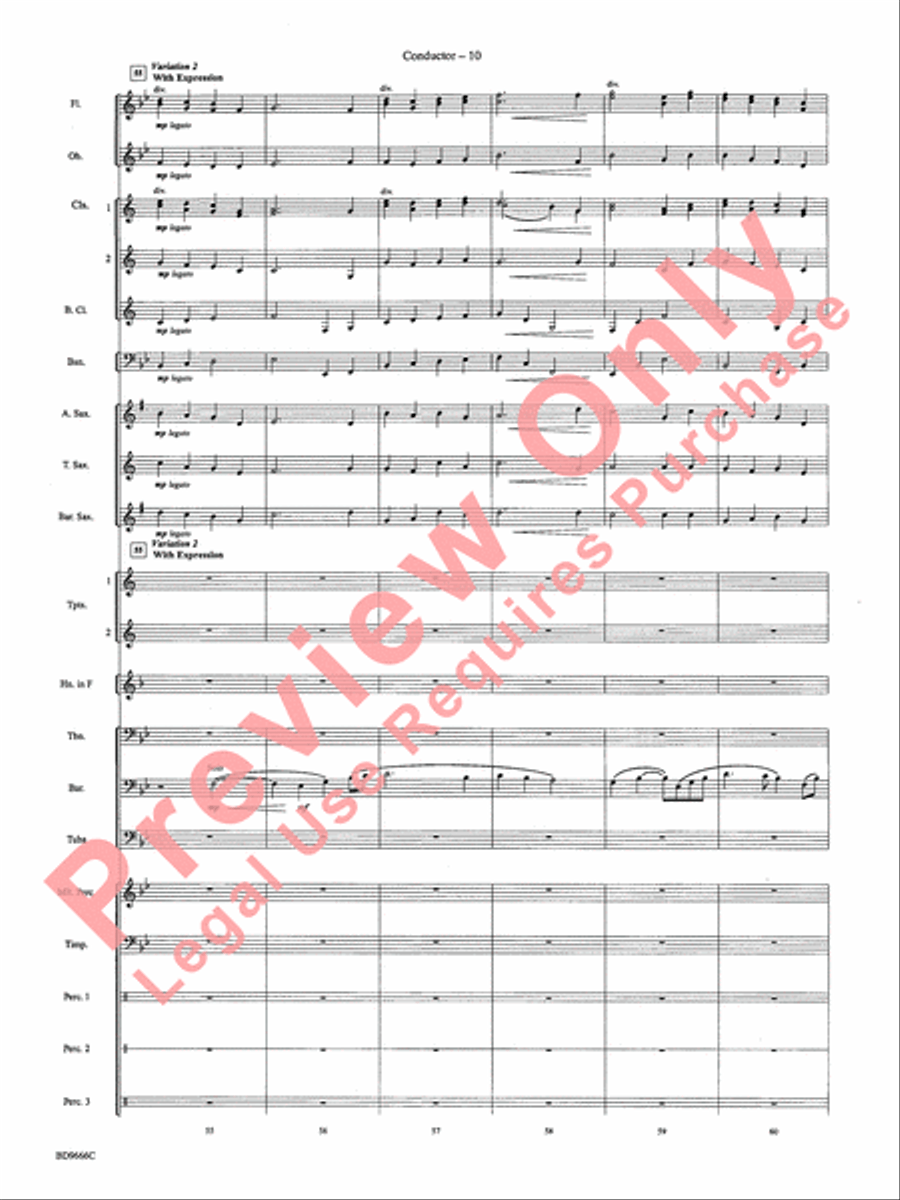 Hymnsong Variants Concert Band scores gallery preview page 13