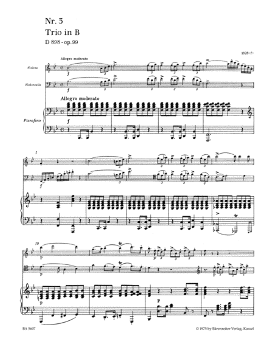 Piano Trio In Bb Major, D 898 Piano Trio scores gallery preview page 2