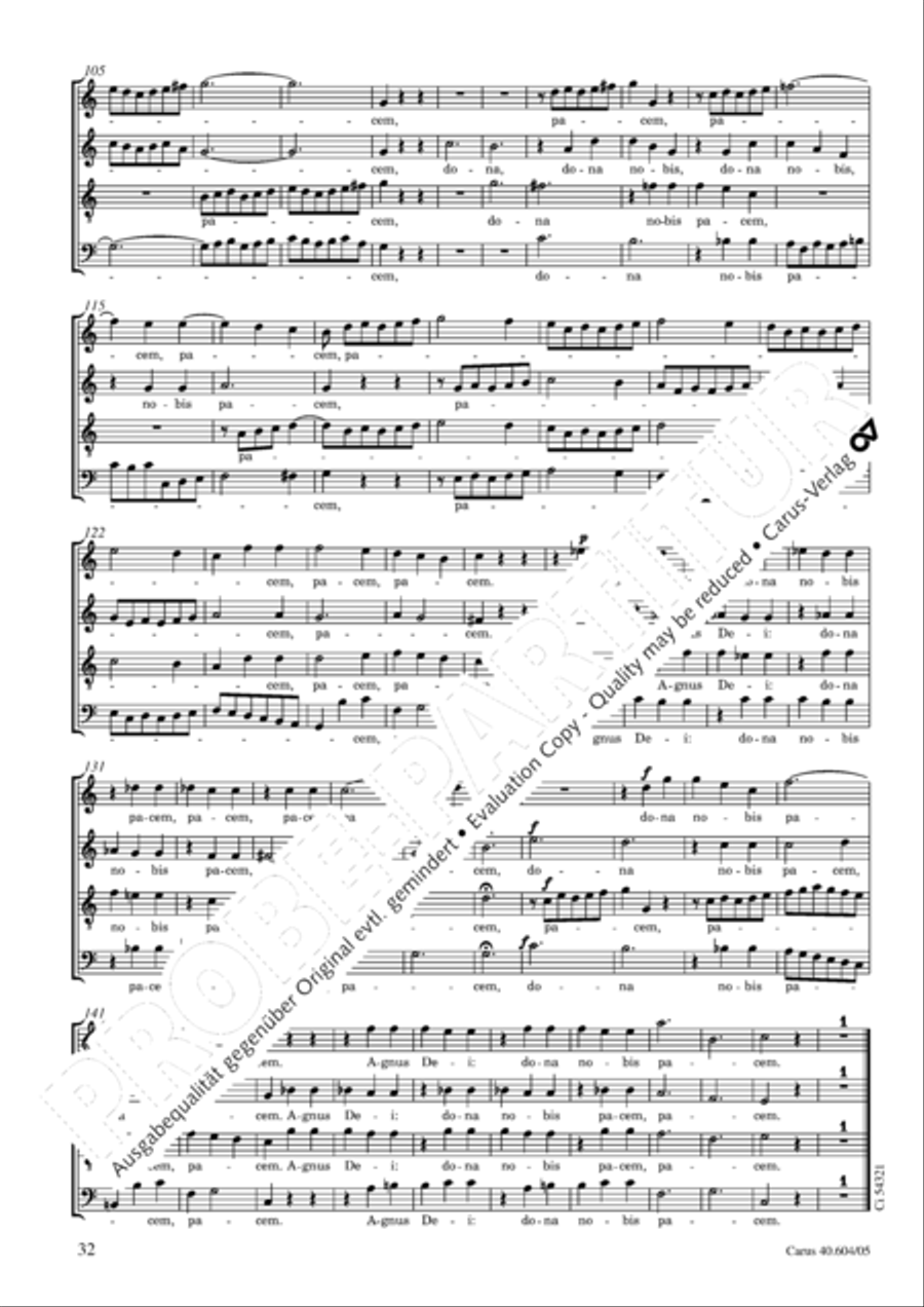 Grosse Mariazeller Messe in C 4-Part scores gallery preview page 33