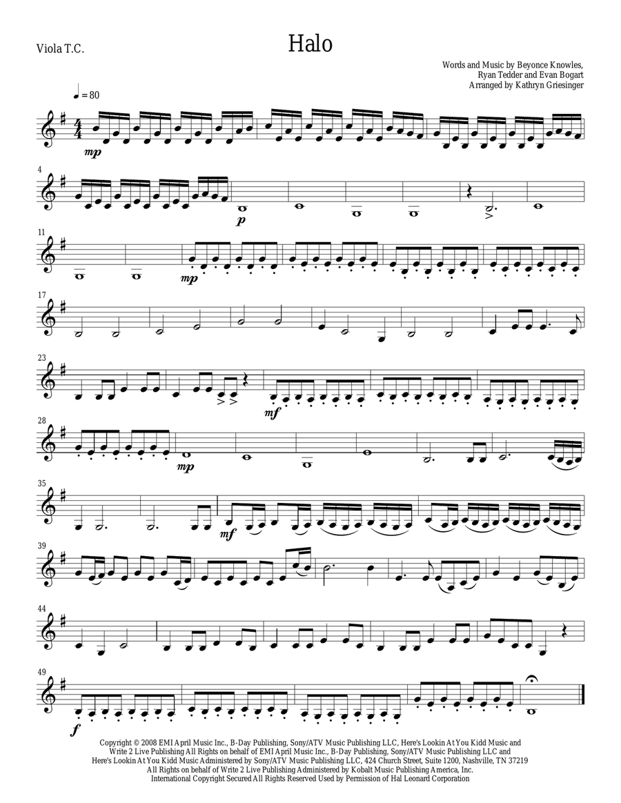 Halo String Quartet scores gallery preview page 4