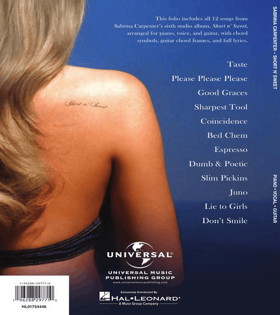 Sabrina Carpenter – Short N' Sweet Piano, Vocal, Guitar scores gallery preview page 7