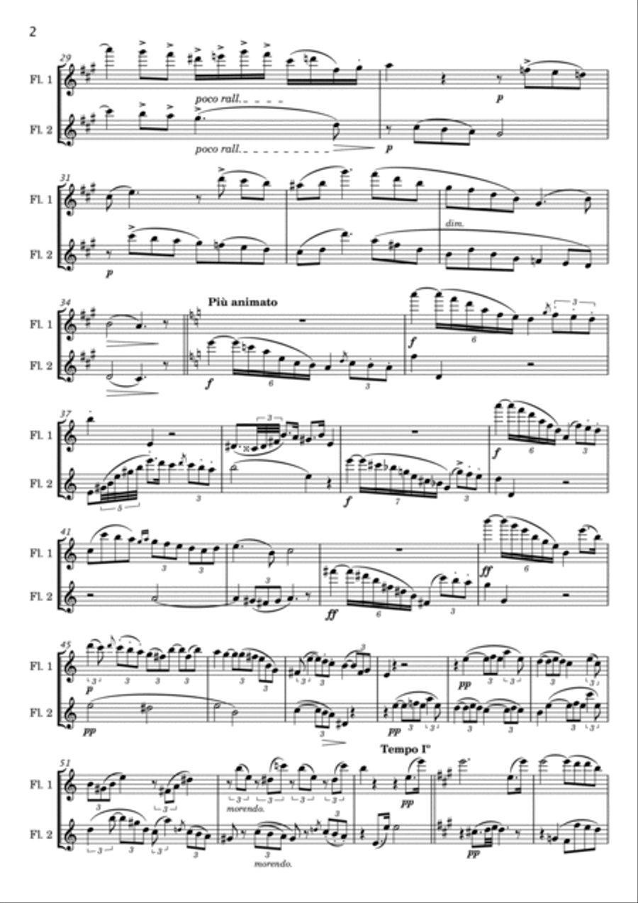 Franz Doppler - Andante et Rondo, Op.25 - For 2 Flutes Original Flute Duet scores gallery preview page 2