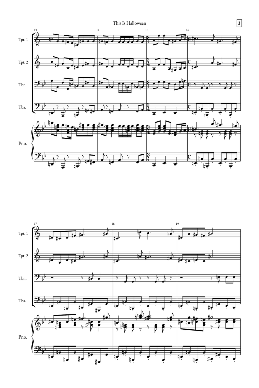This Is Halloween Small Ensemble scores gallery preview page 3