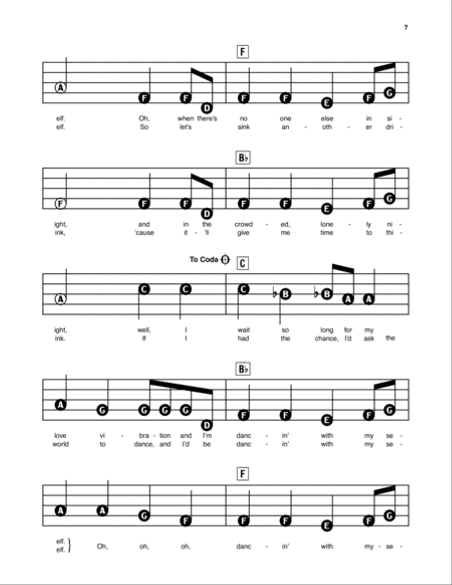 Dancing With Myself Electronic Keyboard scores gallery preview page 2
