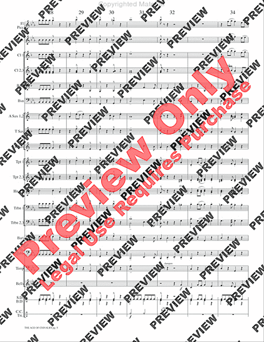 The Age of Chivalry Concert Band scores gallery preview page 8