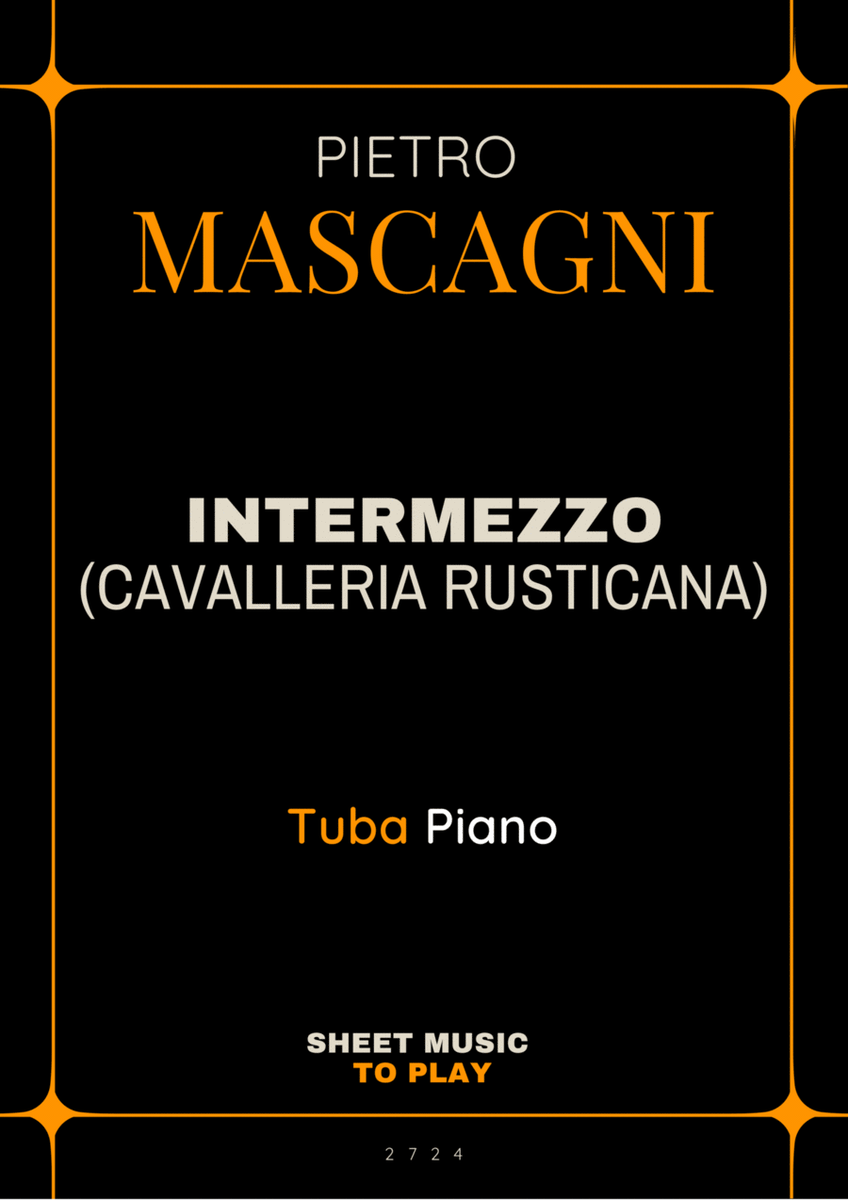 Intermezzo from Cavalleria Rusticana - Tuba and Piano (Full Score and Parts) image number null