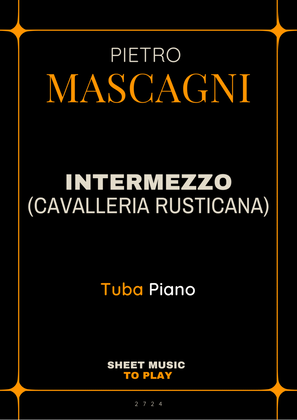 Intermezzo from Cavalleria Rusticana - Tuba and Piano (Full Score and Parts)