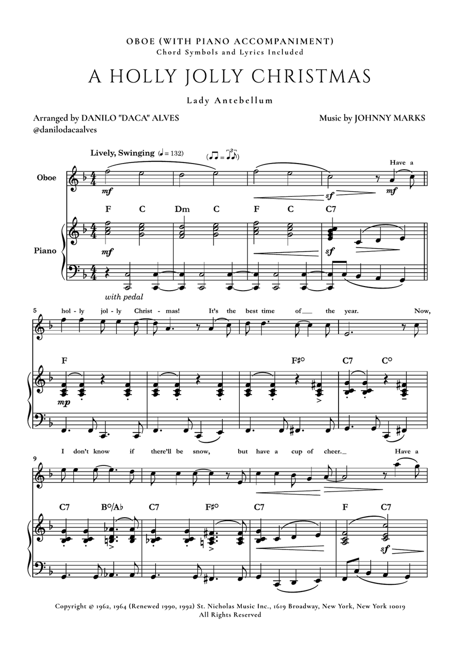 A Holly Jolly Christmas Piano scores gallery preview page 1