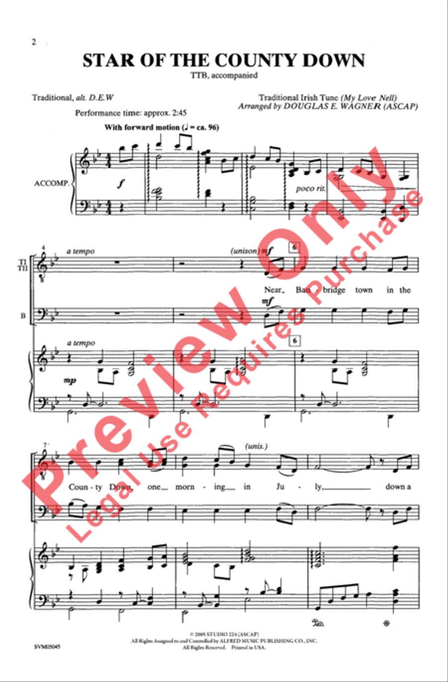 Star of the County Down Star of the County Down Men's Choir scores gallery preview page 2