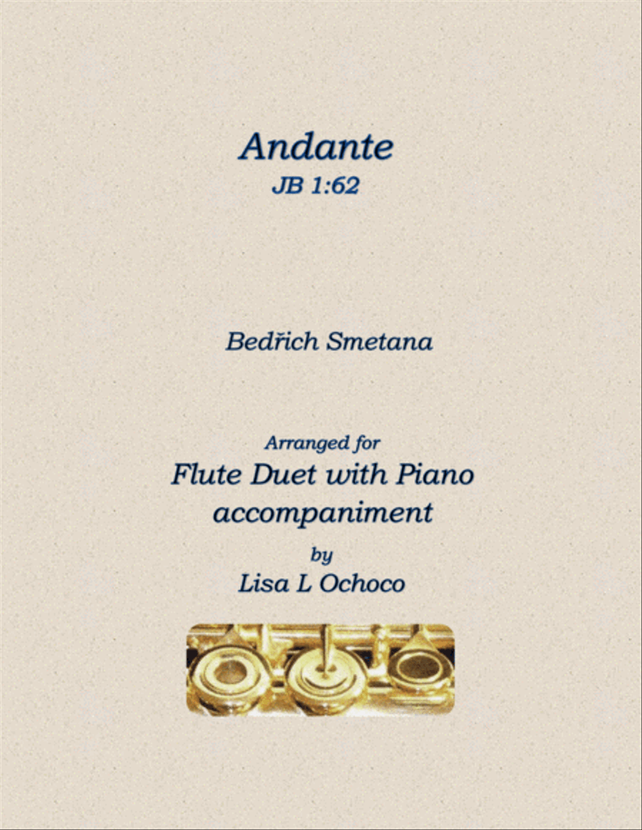 Andante JB 1:62 for Flute Duet and Piano Flute Duet scores gallery preview page 1