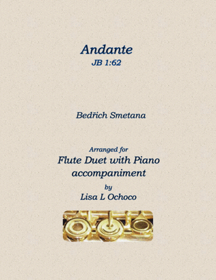 Book cover for Andante JB 1:62 for Flute Duet and Piano