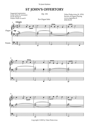 St John's Offertory, Op. 134 (Organ Solo) by Vidas Pinkevicius (2022)