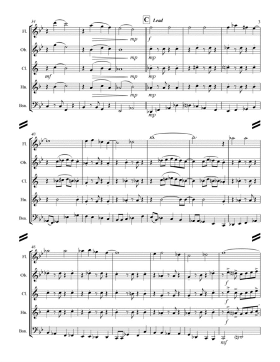 The Way You Look Tonight Woodwind Quintet scores gallery preview page 4
