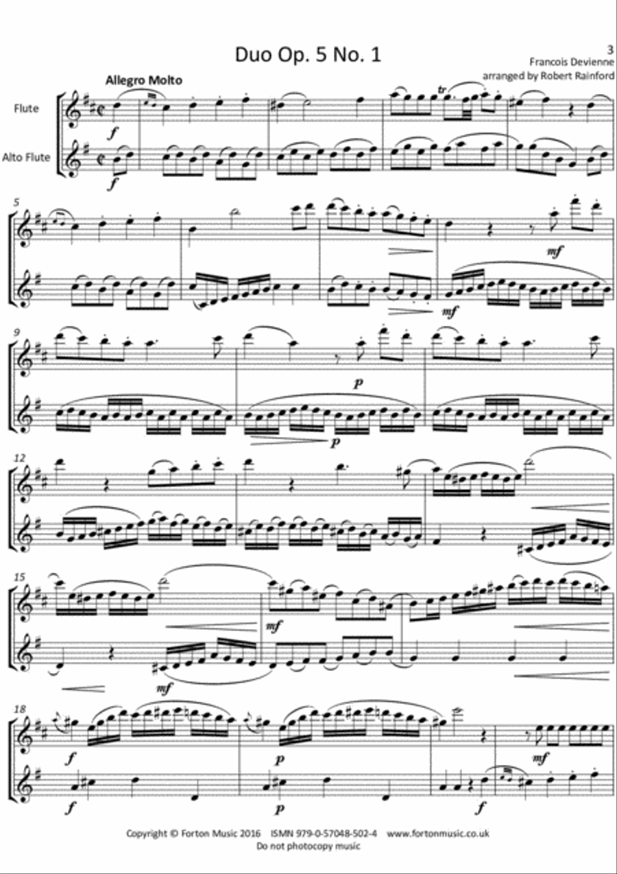 Duo Op. 5 No. 1 Duo Op. 5 No. 1 Flute scores gallery preview page 2
