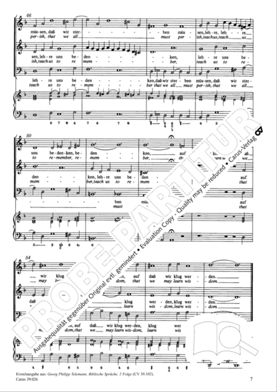 Teach us to remember (Lehre uns bedenken) SA scores gallery preview page 8