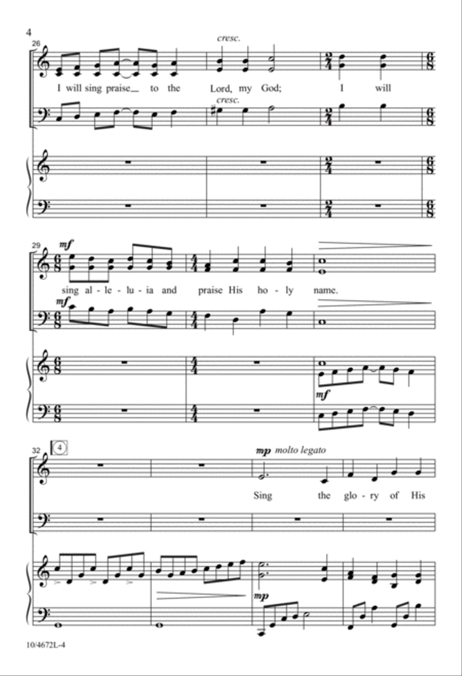I Will Sing Praise I Will Sing Praise 3-Part scores gallery preview page 4