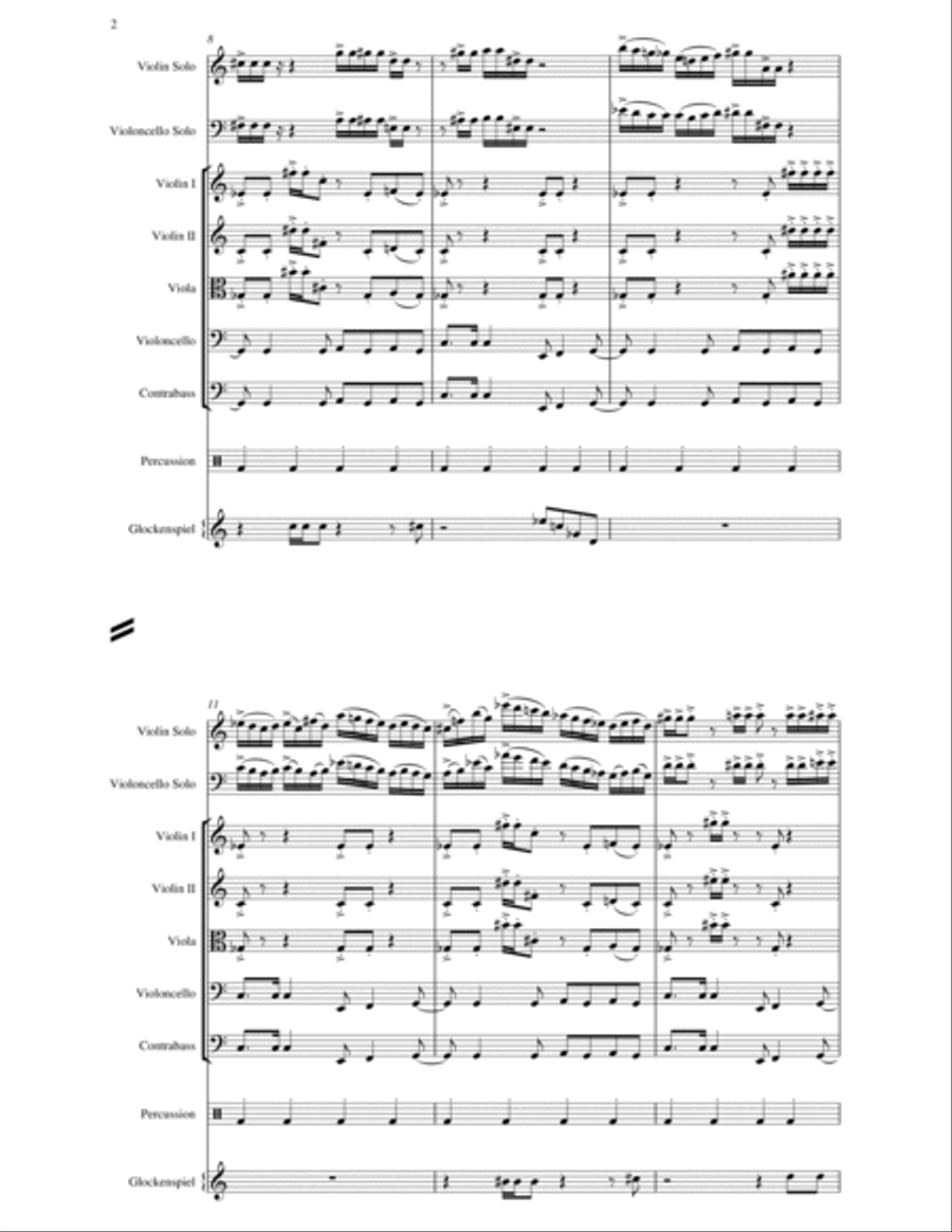 Concerto for Violin, Cello, and Orchestra String Orchestra scores gallery preview page 2