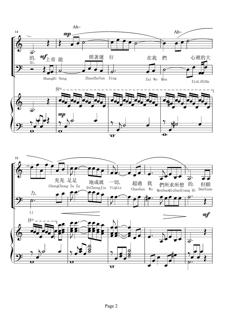 Wonderful God 4-Part scores gallery preview page 2