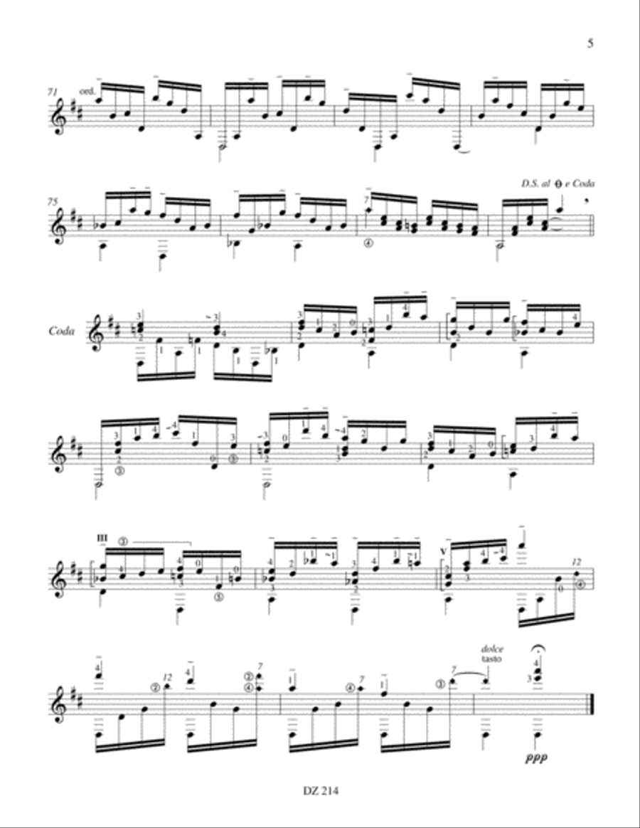 Sonatine champignonne Classical Guitar scores gallery preview page 5