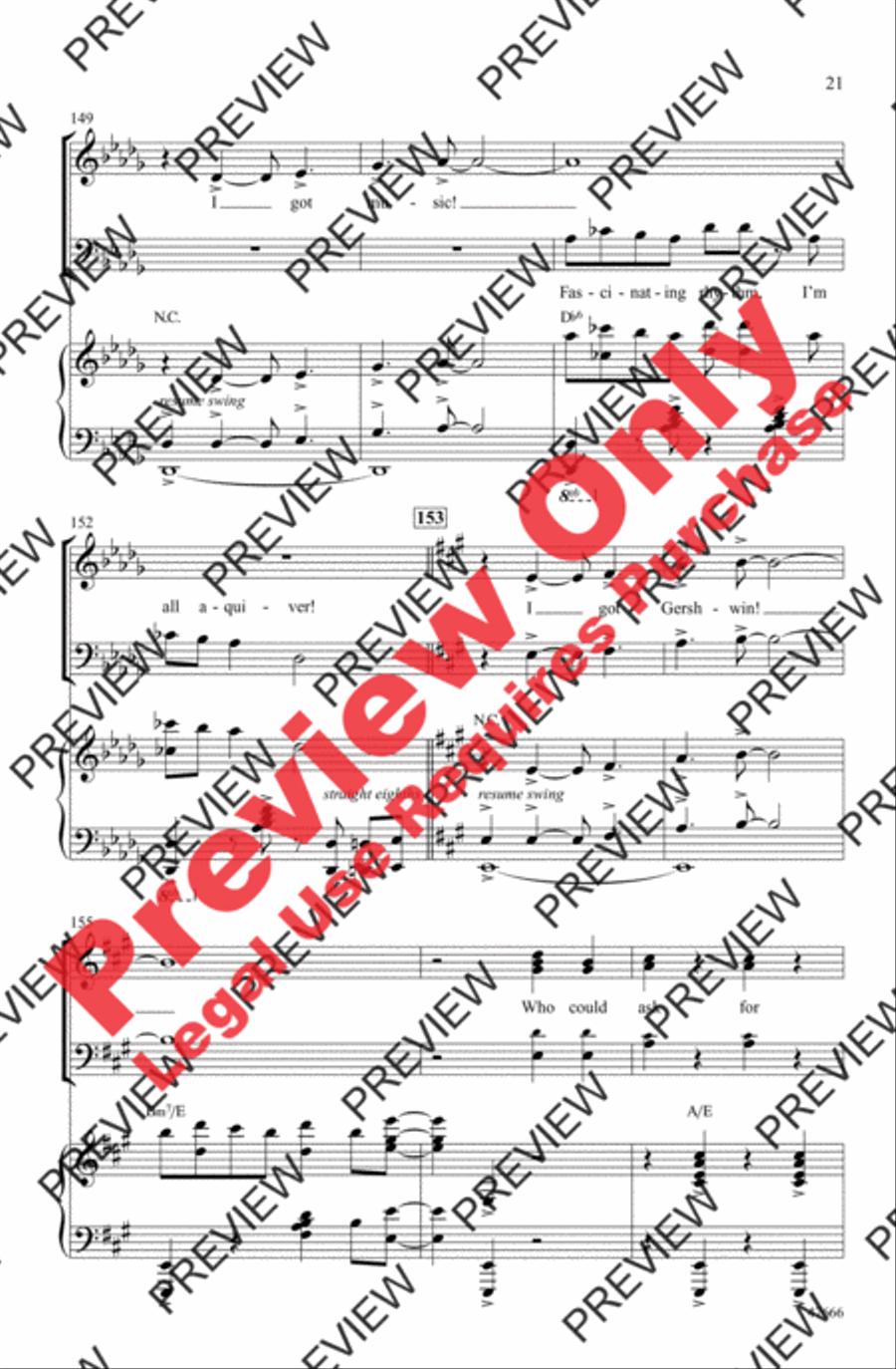 I Got Gershwin! 3-Part scores gallery preview page 21