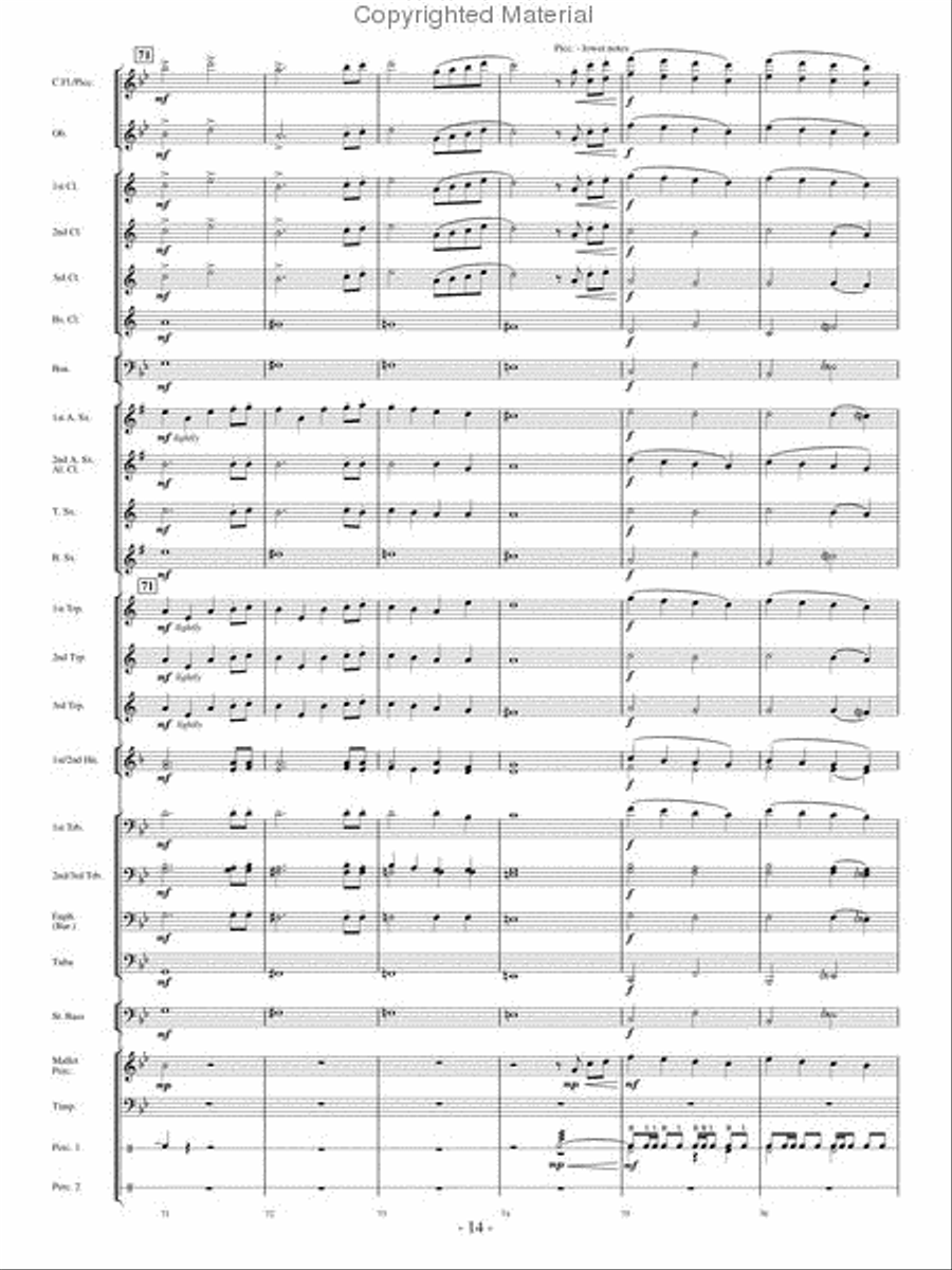 Flight of Valor Concert Band scores gallery preview page 13