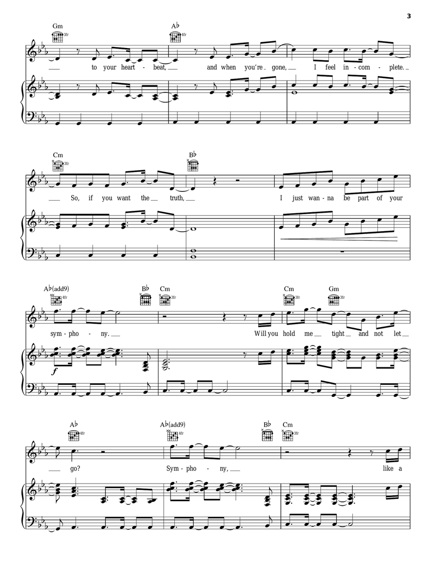 Symphony Piano, Vocal, Guitar scores gallery preview page 3
