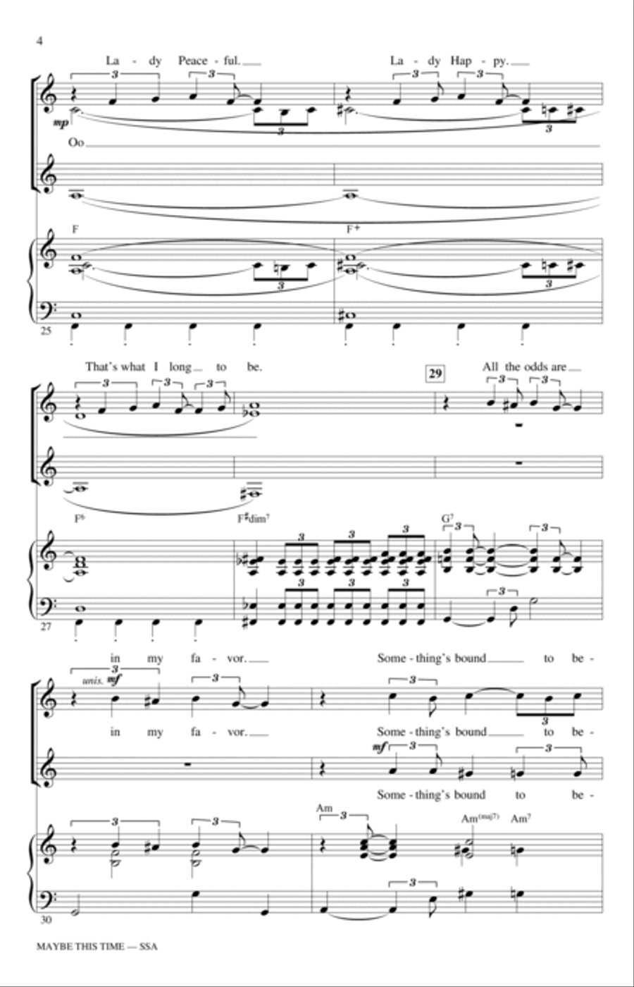 Maybe This Time (arr. Ed Lojeski) SSA scores gallery preview page 4
