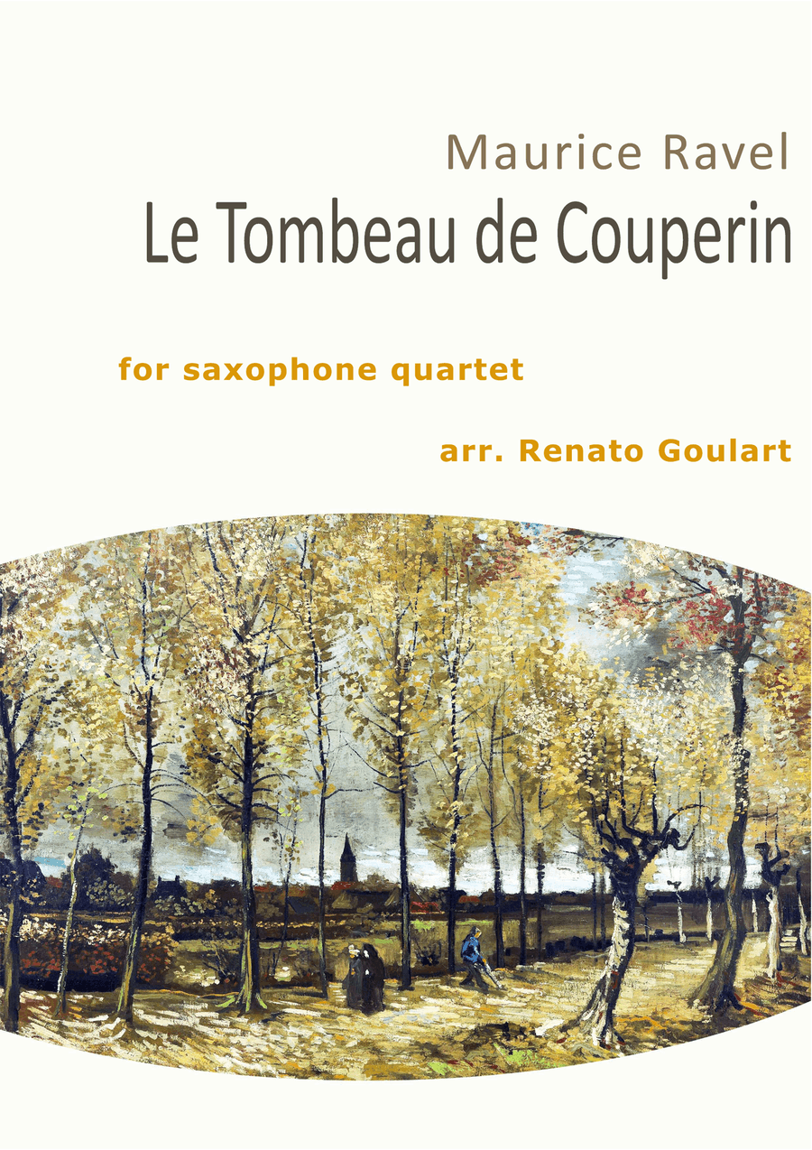 Le Tombeau de Couperin (Saxophone Quartet) Saxophone Quartet scores gallery preview page 1
