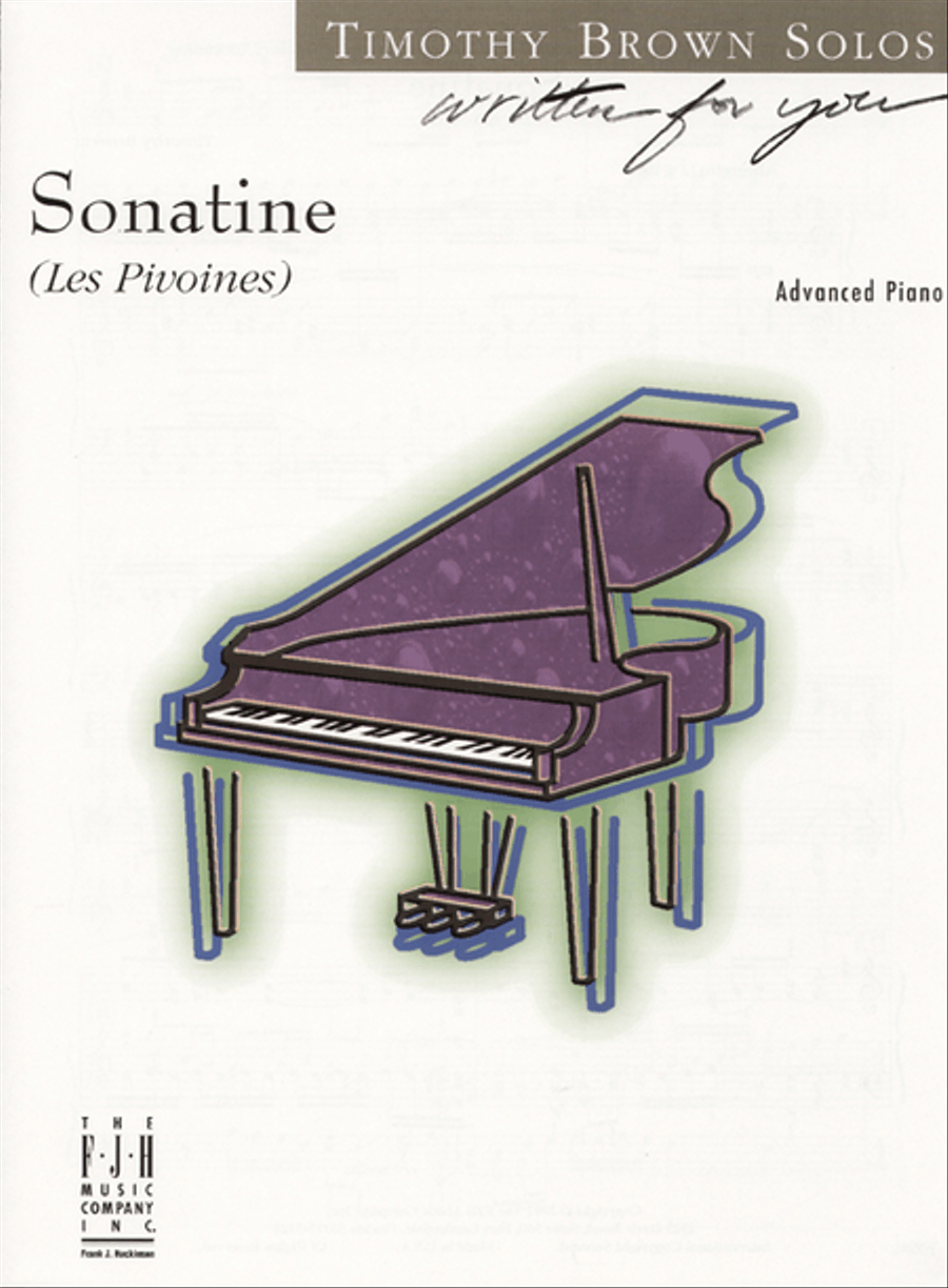 Sonatine (Les Pivoines) Piano Solo scores gallery preview page 1