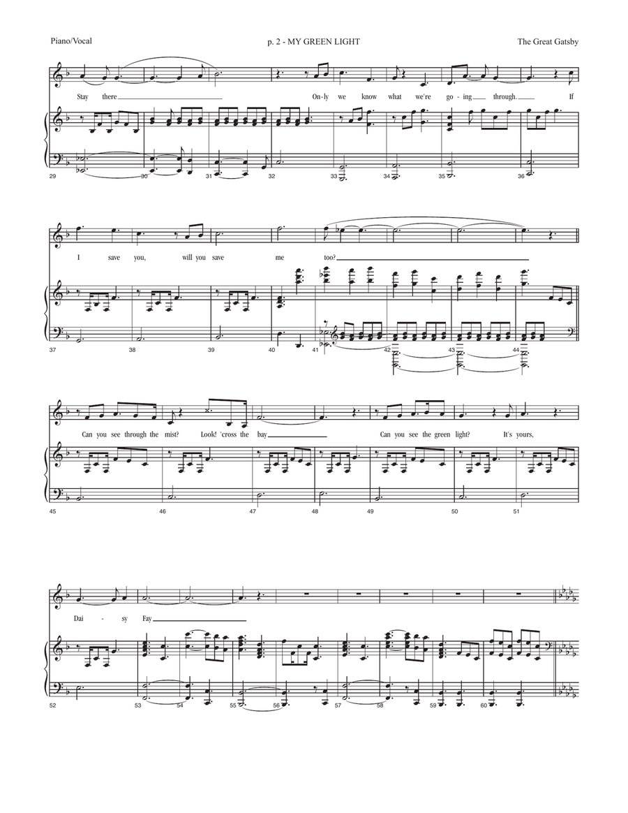 My Green Light Tenor Voice scores gallery preview page 2