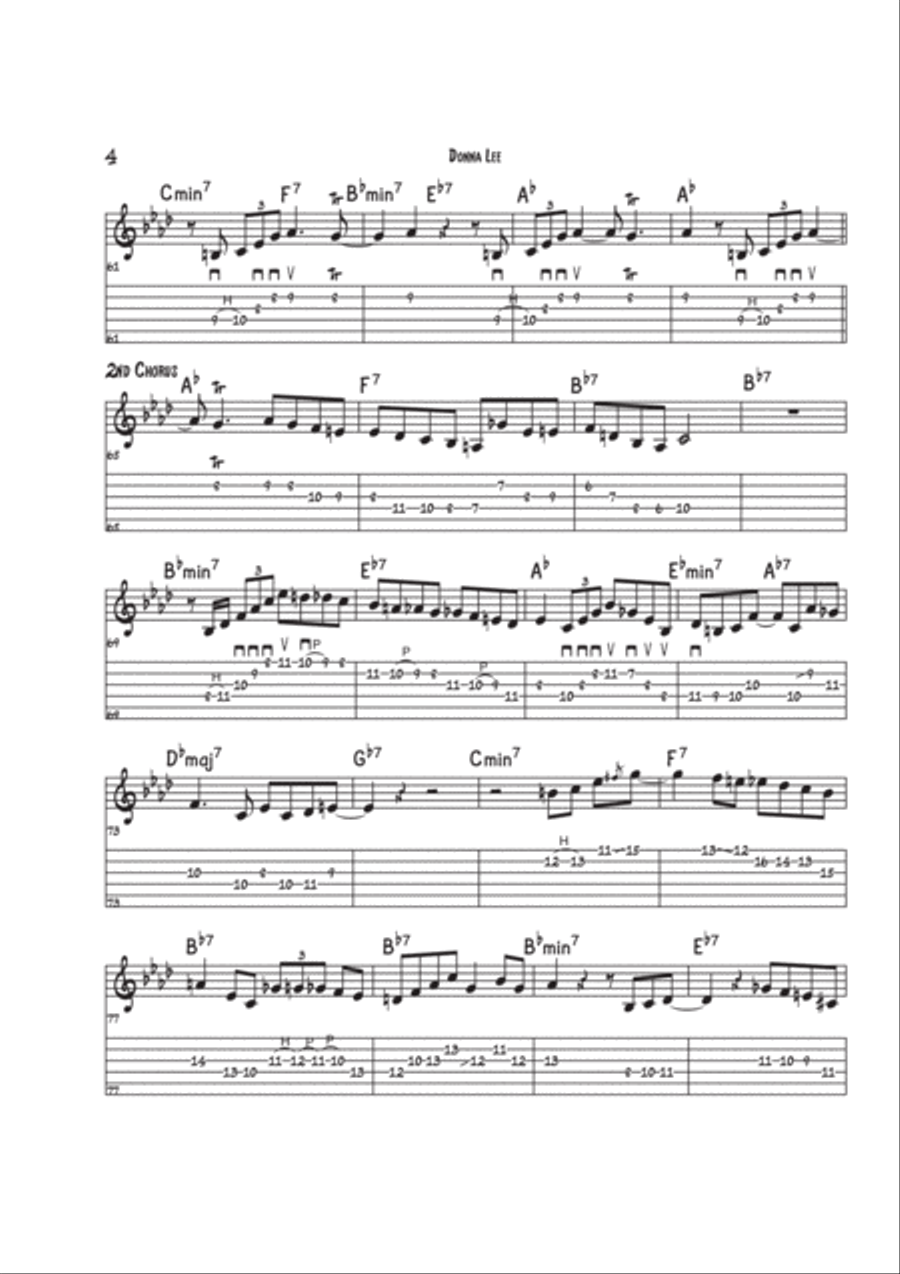 Donna Lee Electric Guitar scores gallery preview page 4