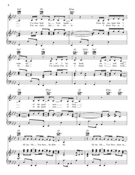 Goodness Of God by CeCe Winans Piano, Vocal, Guitar - Digital Sheet Music