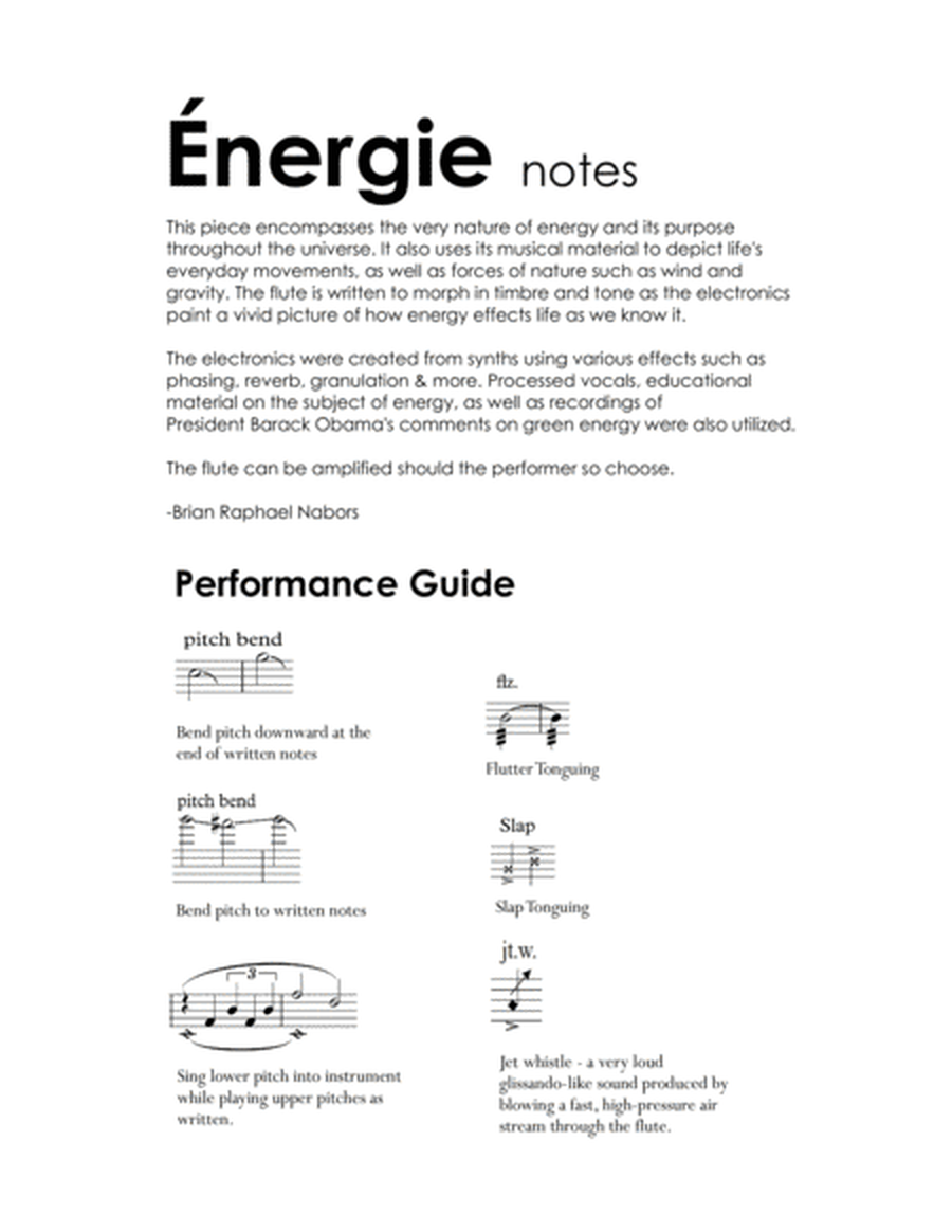 Énergie for solo flute & fixed format electronics image number null