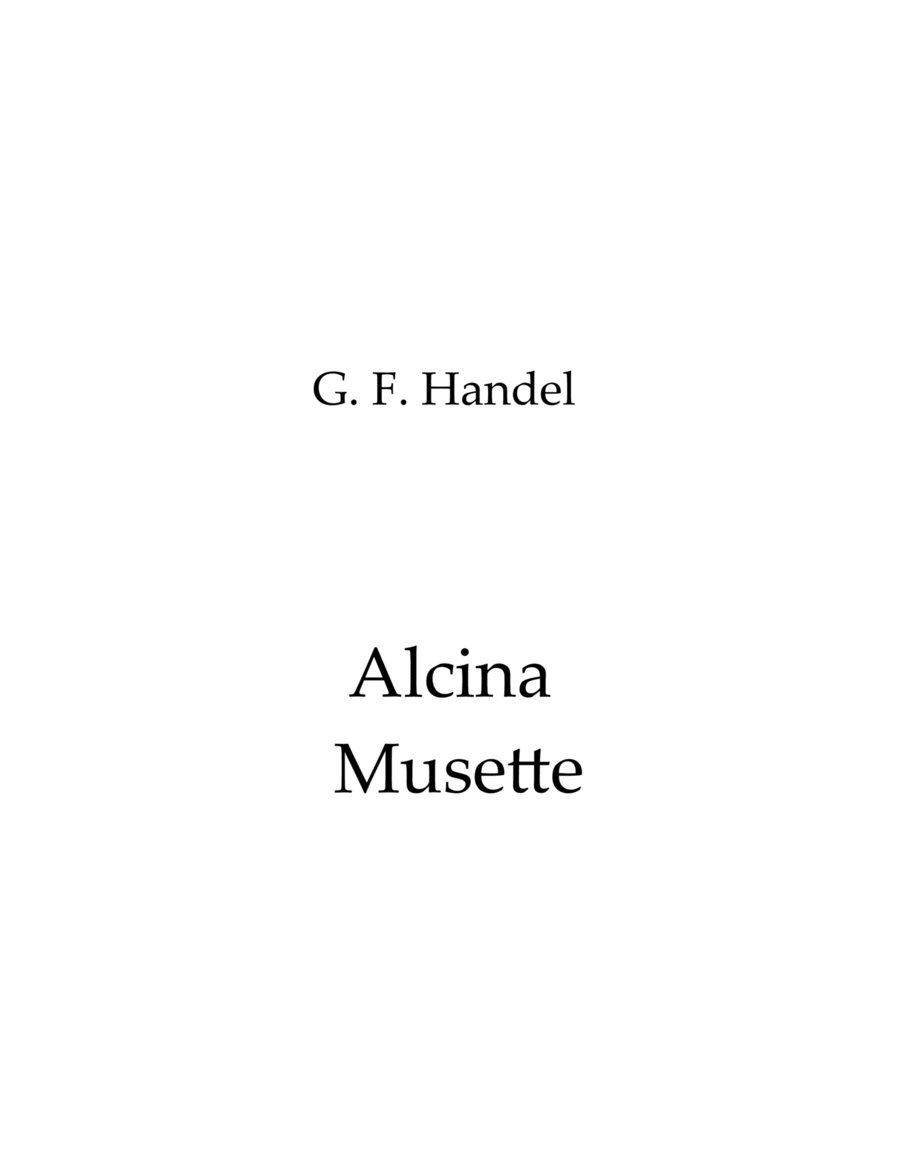 Alcina Musette String Orchestra scores gallery preview page 1