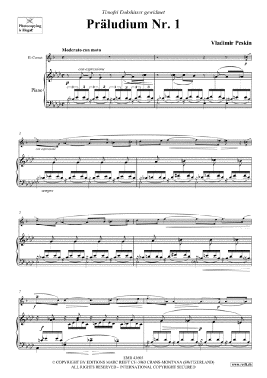 Praludium No. 1 Cornet scores gallery preview page 3