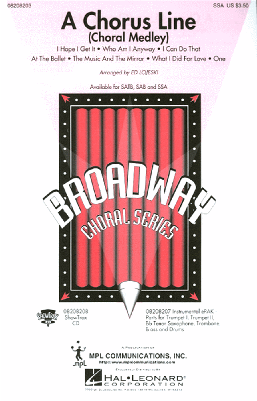 A Chorus Line SSA scores gallery preview page 1