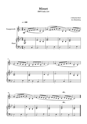 Minuet - Bach for Trumpet solo with piano.