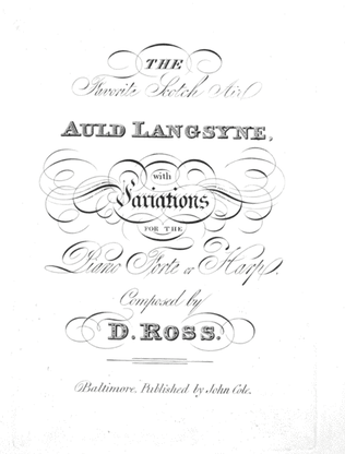 Book cover for The Favorite Scotch Air Auld Langsyne