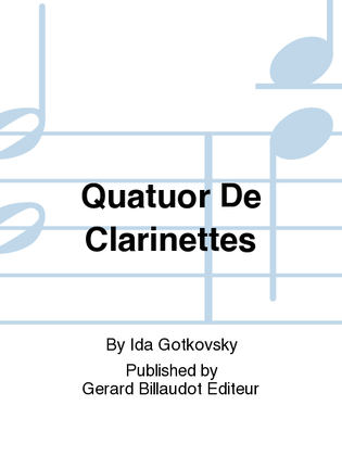 Book cover for Quatuor De Clarinettes