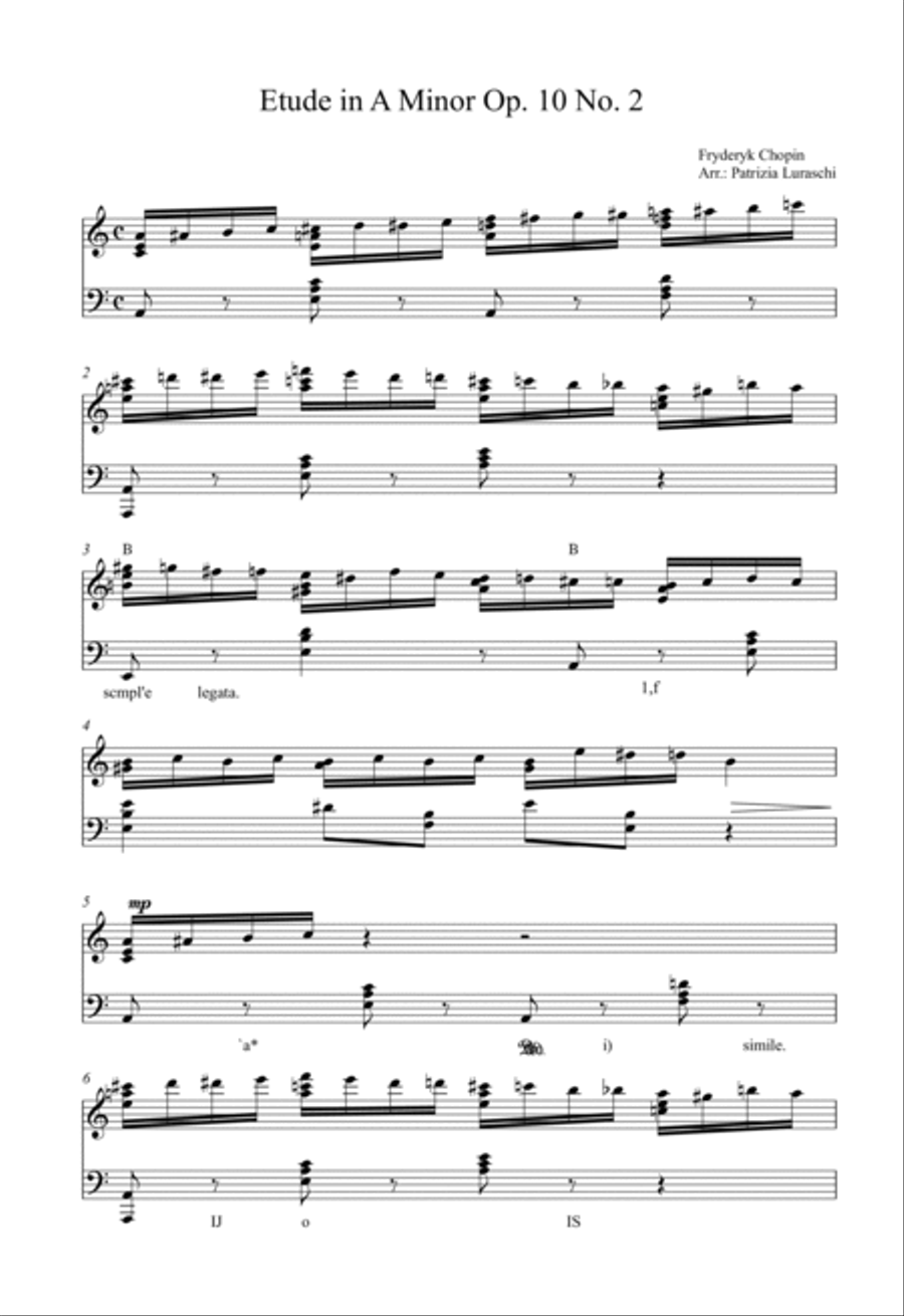 Etude in A Minor Op. 10 No. 2 Piano Method scores gallery preview page 2