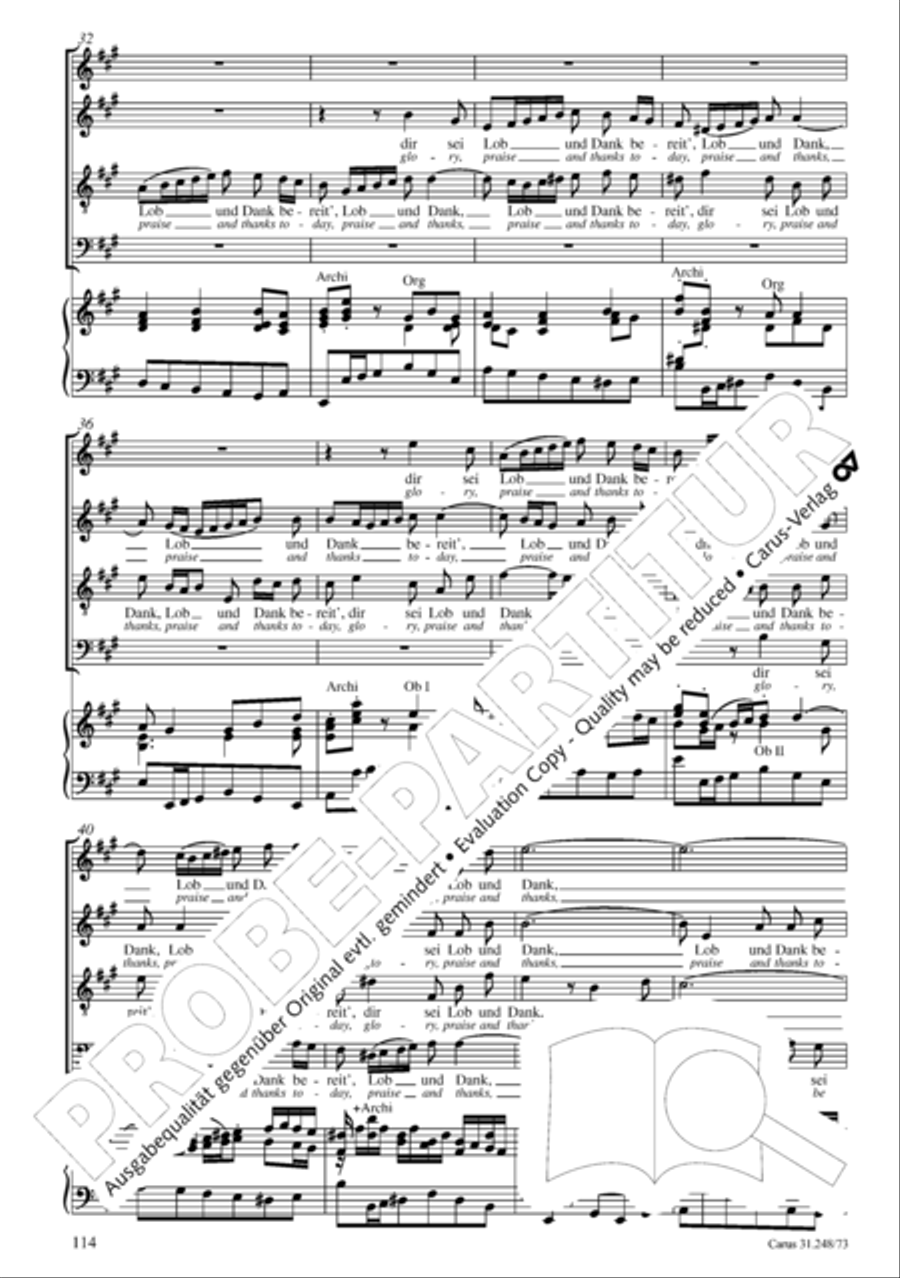 Christmas Oratorio (Weihnachtsoratorium, Teile IV-VI) 4-Part scores gallery preview page 35