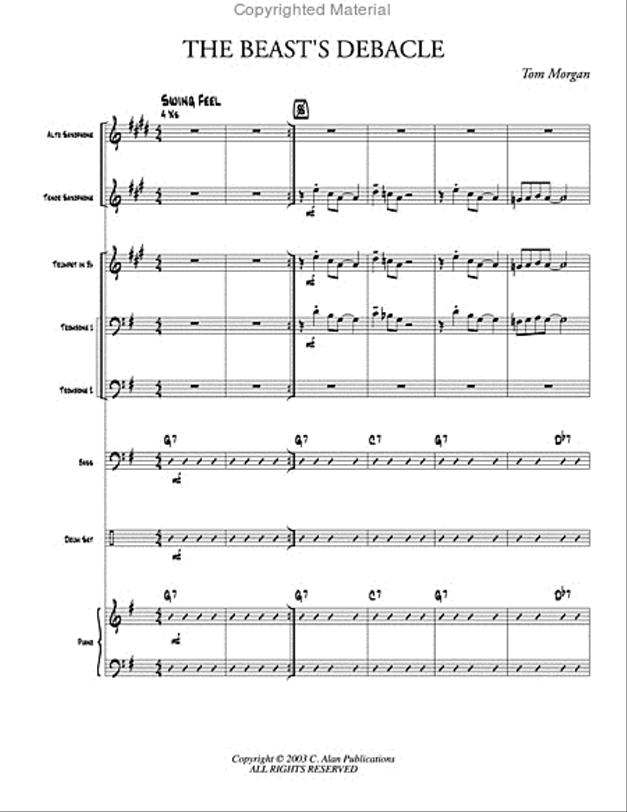 The Beast's Debacle The Beast's Debacle Jazz Ensemble scores gallery preview page 2