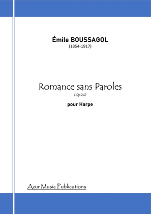 ROMANCE SANS PAROLES (Emile Boussagol 1854-1917) for Harp