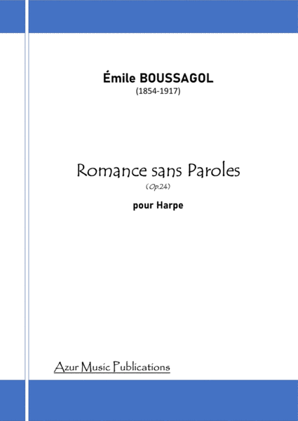 ROMANCE SANS PAROLES (Emile Boussagol 1854-1917) for Harp image number null