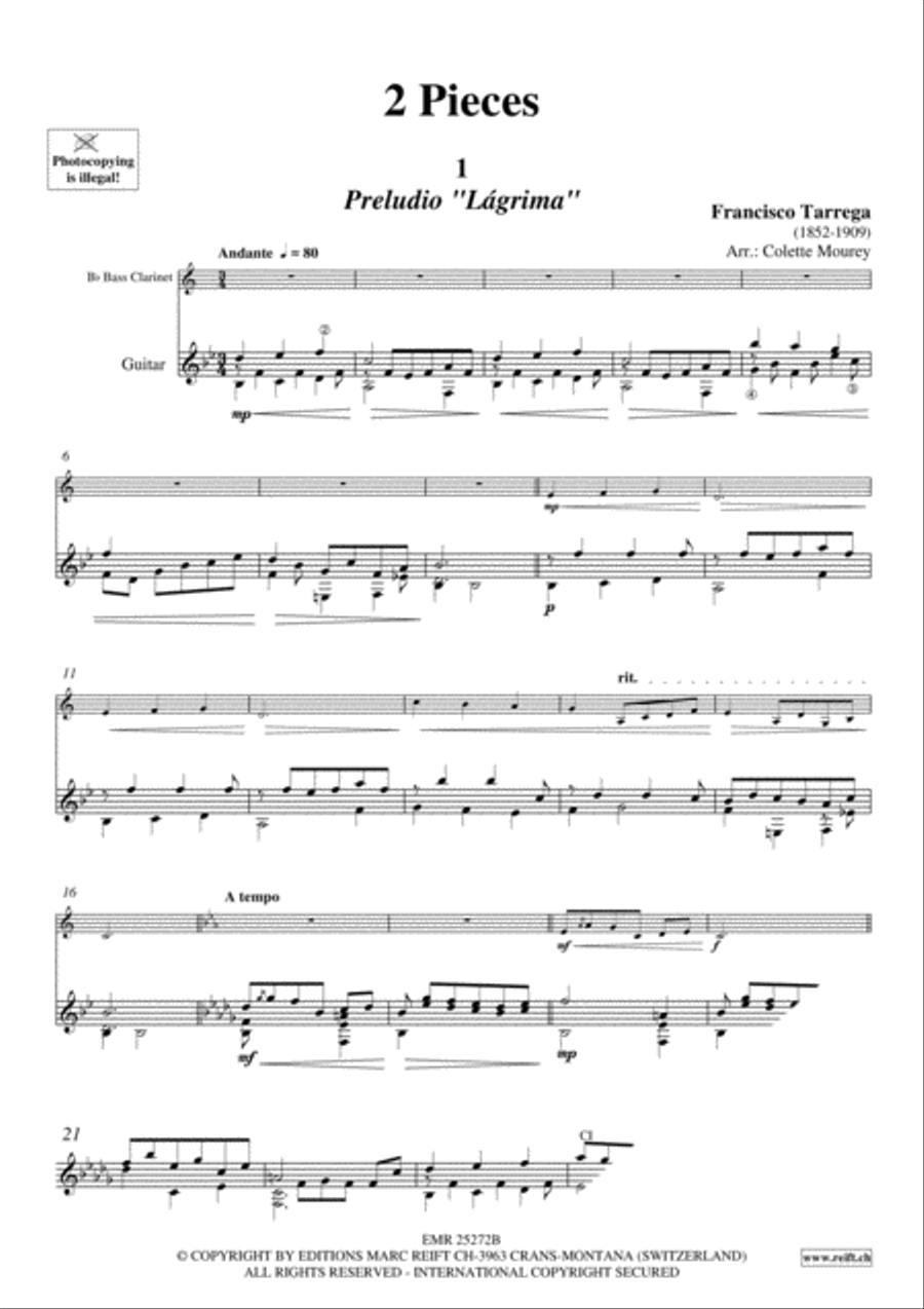 2 Pieces 2 Pieces Bass Clarinet scores gallery preview page 3