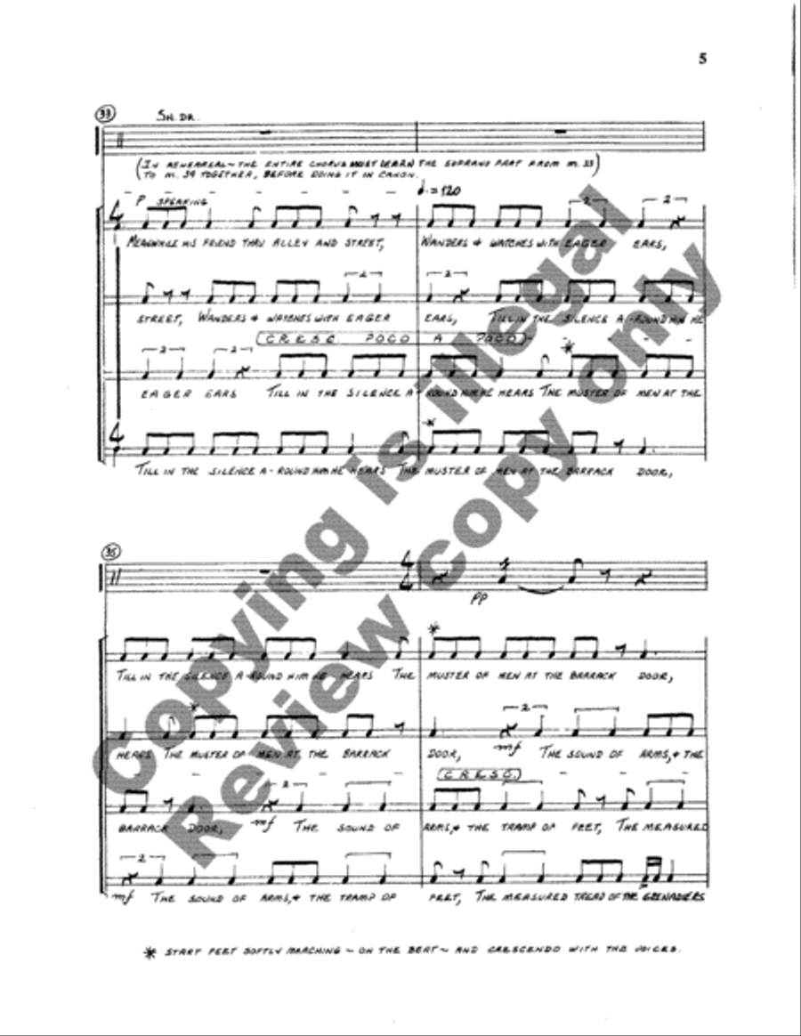 Paul Revere's Ride 4-Part scores gallery preview page 30