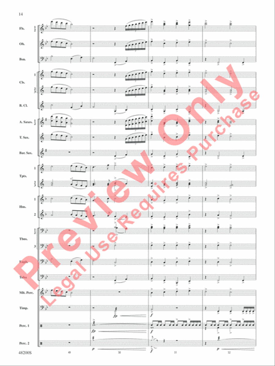 Angels of Joy! Concert Band scores gallery preview page 15